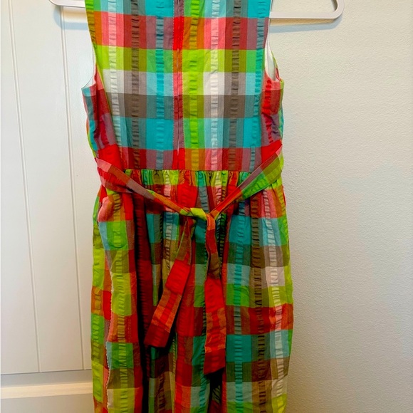 Jessica Ann Red and Green Sleeveless A-Line Sundress - Picture 2 of 5